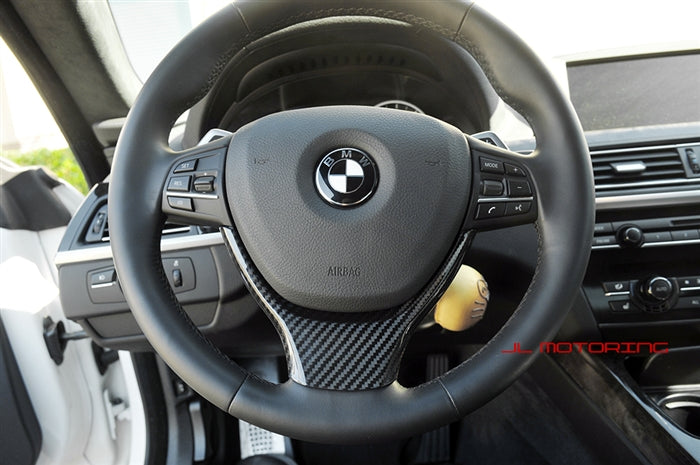 BMW F10 F11 F12 F13 Carbon Fiber Steering Wheel Trim