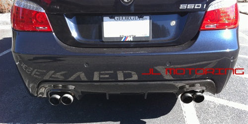 BMW E60 5 Series M Tech Carbon Fiber Rear Diffuser Quad
