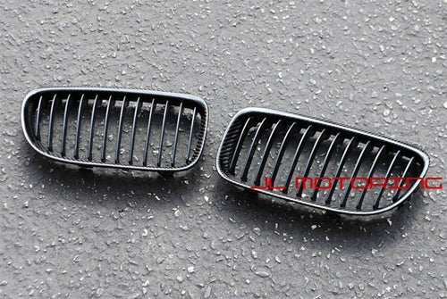 BMW Carbon Fiber Front Grilles - E90 E91 LCI 3 Series 2009+