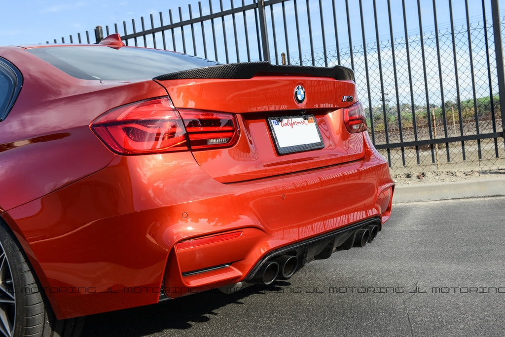 BMW F80 M3 F30 3 Series M4 Style Carbon Fiber Trunk Spoiler