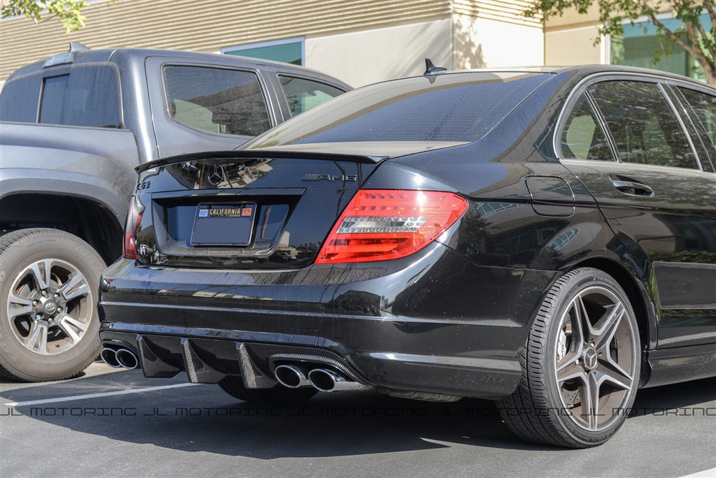 Mercedes Benz W204 C63 Big Fins Carbon Fiber Rear Diffuser