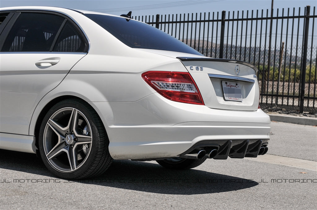 Mercedes Benz W204 C63 Big Fins Carbon Fiber Rear Diffuser