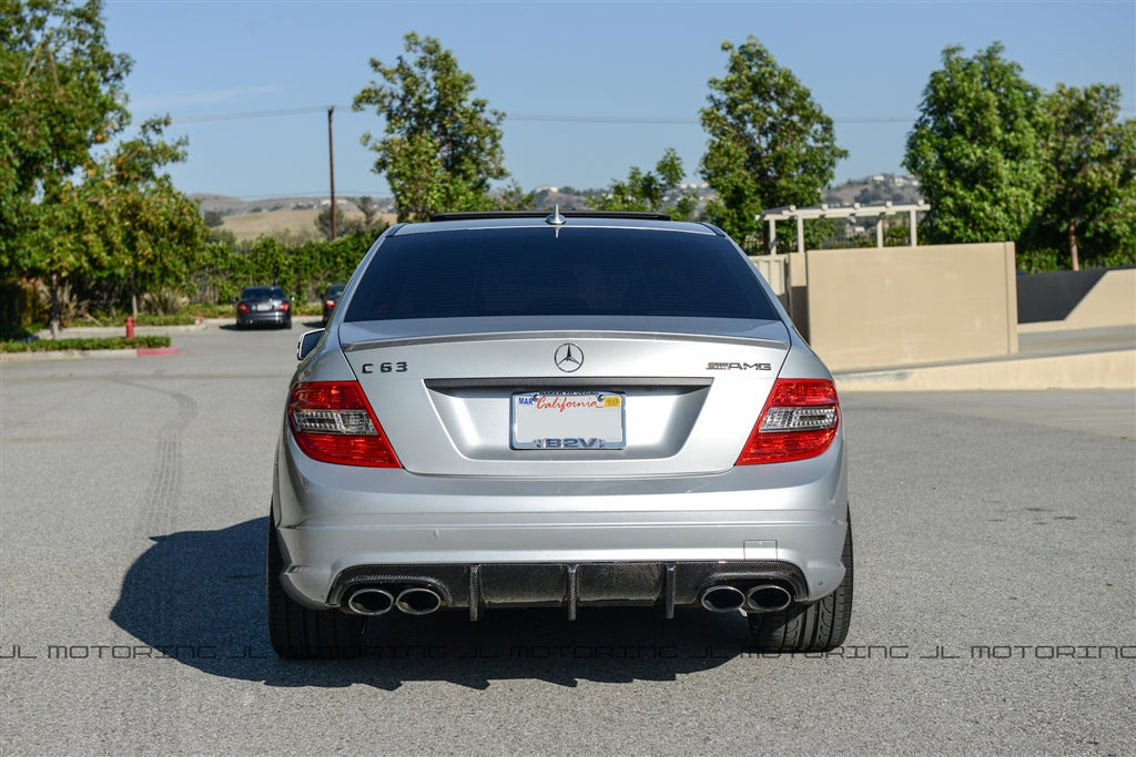 Mercedes Benz W204 C63 Big Fins Carbon Fiber Rear Diffuser