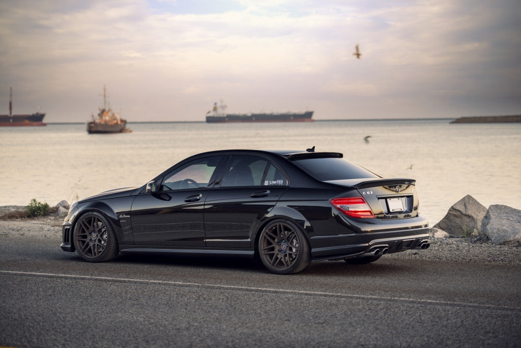 Mercedes Benz W204 Carbon Fiber Rear Bumper Extensions