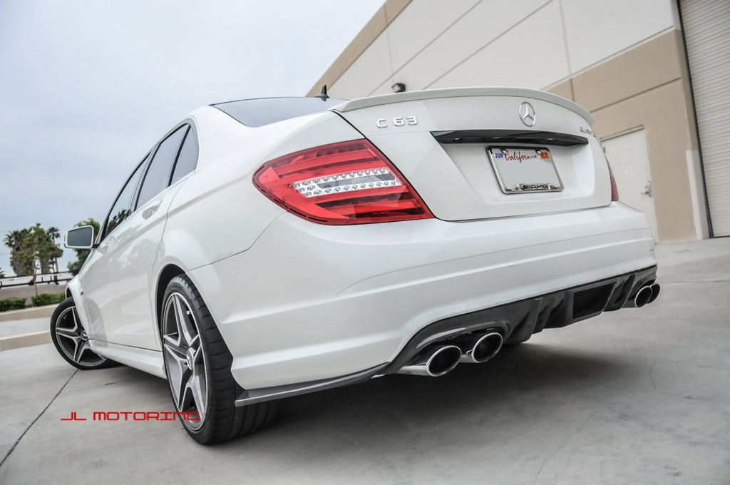 Mercedes Benz W204 Carbon Fiber Rear Bumper Extensions