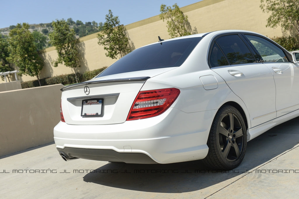 Mercedes W204 C Class AMG Style Carbon Fiber Trunk Spoiler