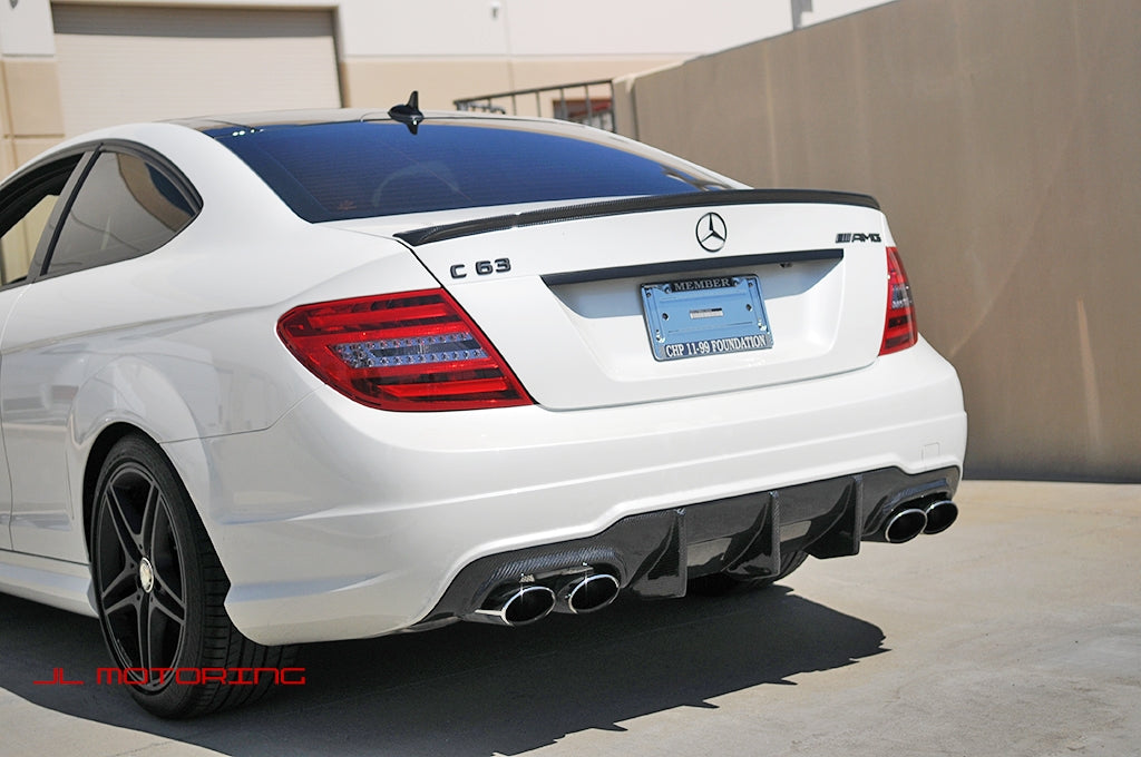 Mercedes Benz W204 C Coupe AMG Style Carbon Fiber Trunk Spoiler