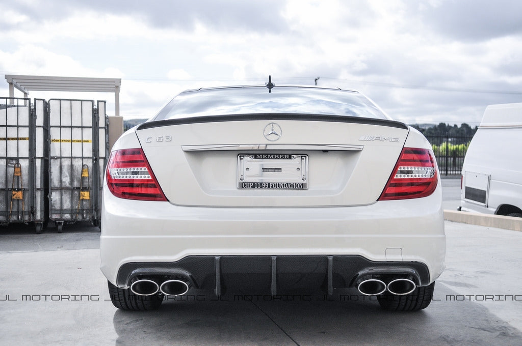 Mercedes Benz W204 C Coupe AMG Style Carbon Fiber Trunk Spoiler