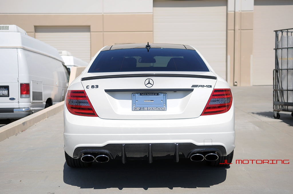 Mercedes Benz W204 C Coupe AMG Style Carbon Fiber Trunk Spoiler