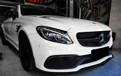 Mercedes Benz W205 C63 AMG Carbon Fiber Front Lower Trims