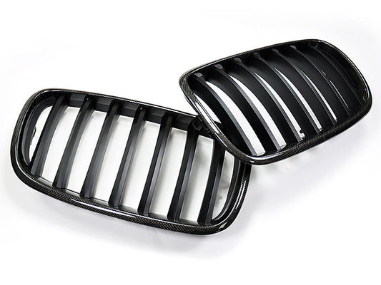 BMW E70 X5M X5 E71 X6M X6 Carbon Fiber Front Grilles