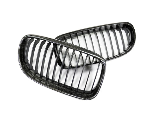 BMW E90 E91 LCI 3 Series 2009+ Carbon Fiber Front Grilles 