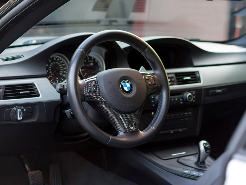 BMW E90 E92 E93 3 Series Carbon Fiber Steering Wheel Trim