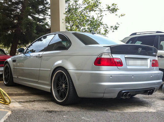 BMW E46 M3 3 Series Coupe CSL Style Add On Carbon Fiber Trunk Spoiler