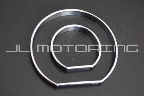 BMW E46 M3 STYLE Chrome Cluster Gauge Dial Rings - E46