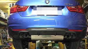 BMW F32 F33 F36 4 Series M Sport 3D Style Carbon Fiber Rear Diffuser