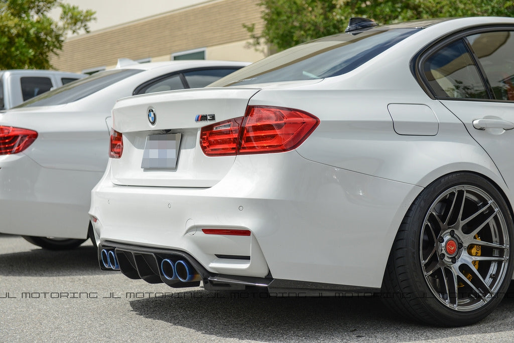 BMW F80 F82 F83 M3 M4 V Style Carbon Fiber Rear Diffuser