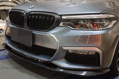 BMW G30 M Sport 3D Style Carbon Fiber Front Lip