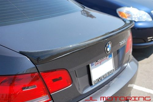 BMW E92 3 Series Coupe M Tech Style Carbon Fiber Trunk Spoiler