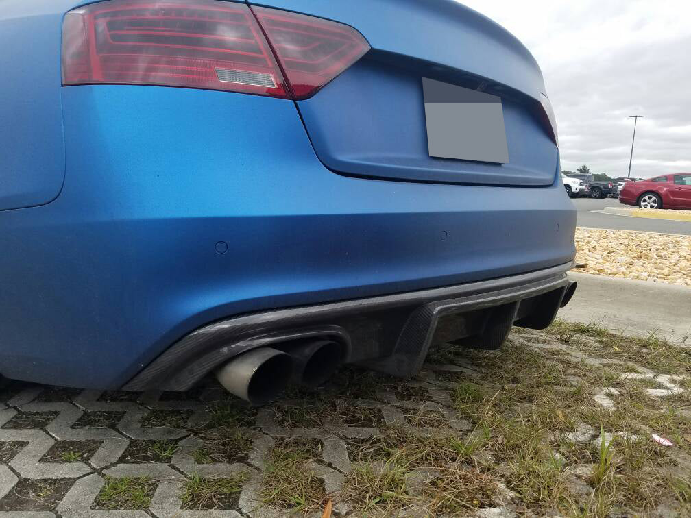 Audi B8 S5 A5 S Line Coupe RS Carbon Fiber Rear Diffuser