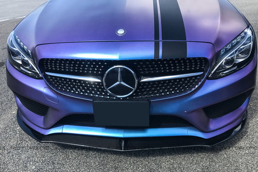 Mercedes W205 Carbon Fiber Front Lip Spoiler