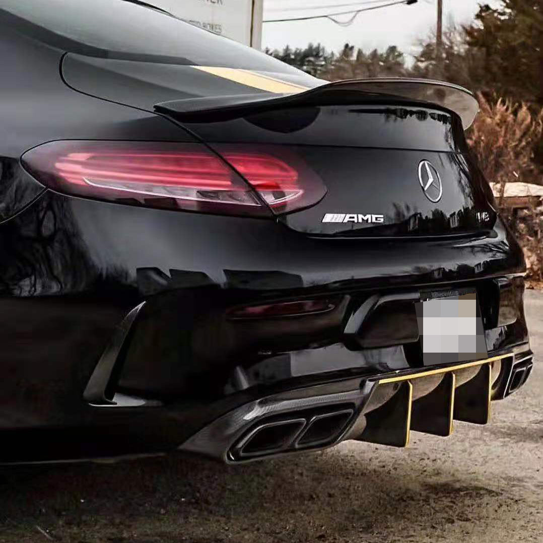 Mercedes Benz C205 C63 C63S AMG GTS Carbon Fiber Rear Diffuser